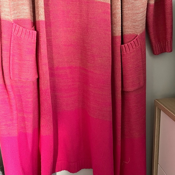 Torrid 3 Long ombré Pink/tan sweater - Picture 3 of 5